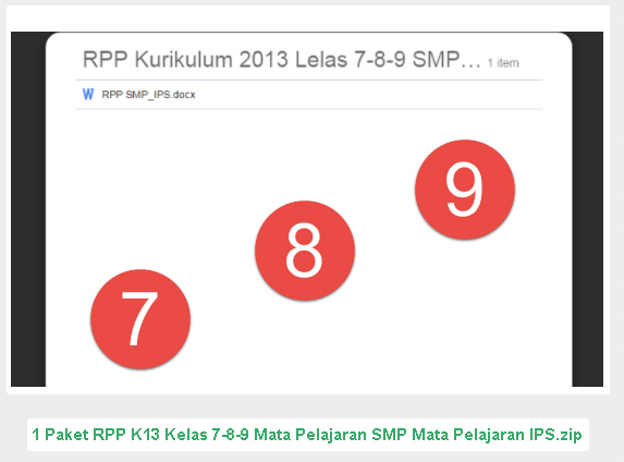RPP IPS SMP Kurikulum 2013 Revisi 2016