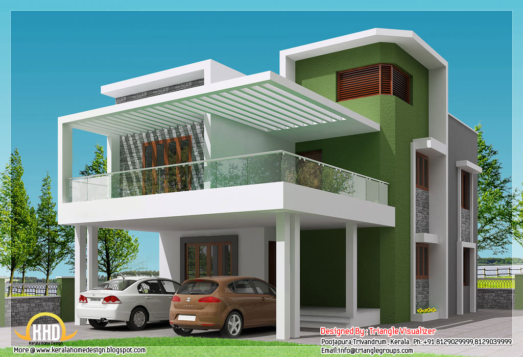 Beautiful modern simple Indian house design  2168 sq.ft.  Kerala home design and floor plans