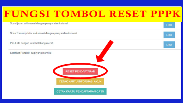 Manfaat Tombol Reset Pendaftaran SSCASN PPPK 2021