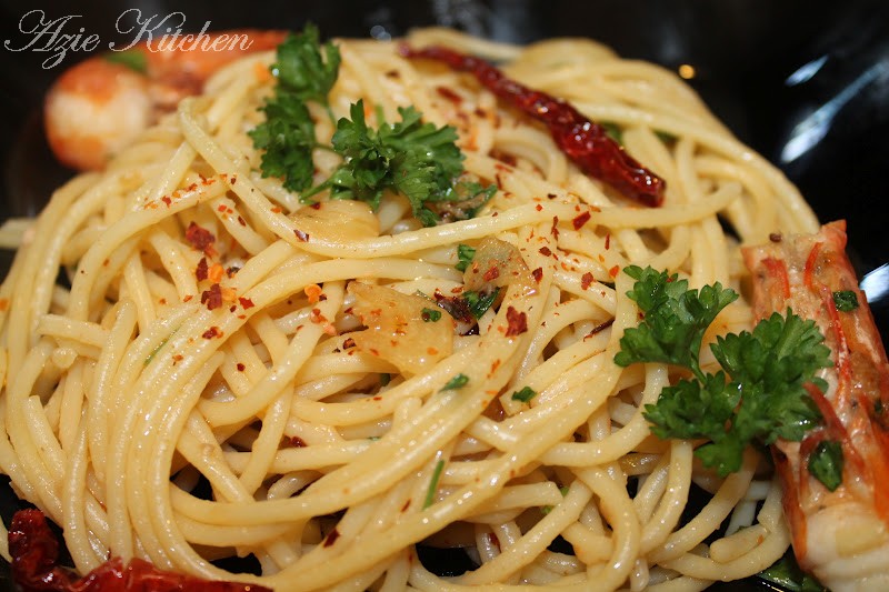 Delicious Spaghetti Aglio E Olio Untuk Sarapan Di Nur Qaseh Azie Kitchen