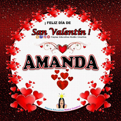 Feliz Día de San Valentín - Nombre Amanda