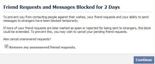 how to send friend request on facebook when ban