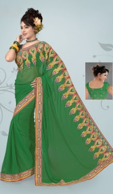 Indian-Embroidered-Saree