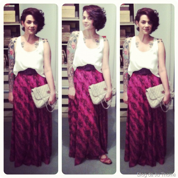 look caia longa estampa de cobra e regata de cetim branca maxi clutch look caia longa estampa de cobra e regata de cetim branca maxi clutch
