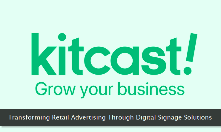Kitcast: digital signage advertising service logo