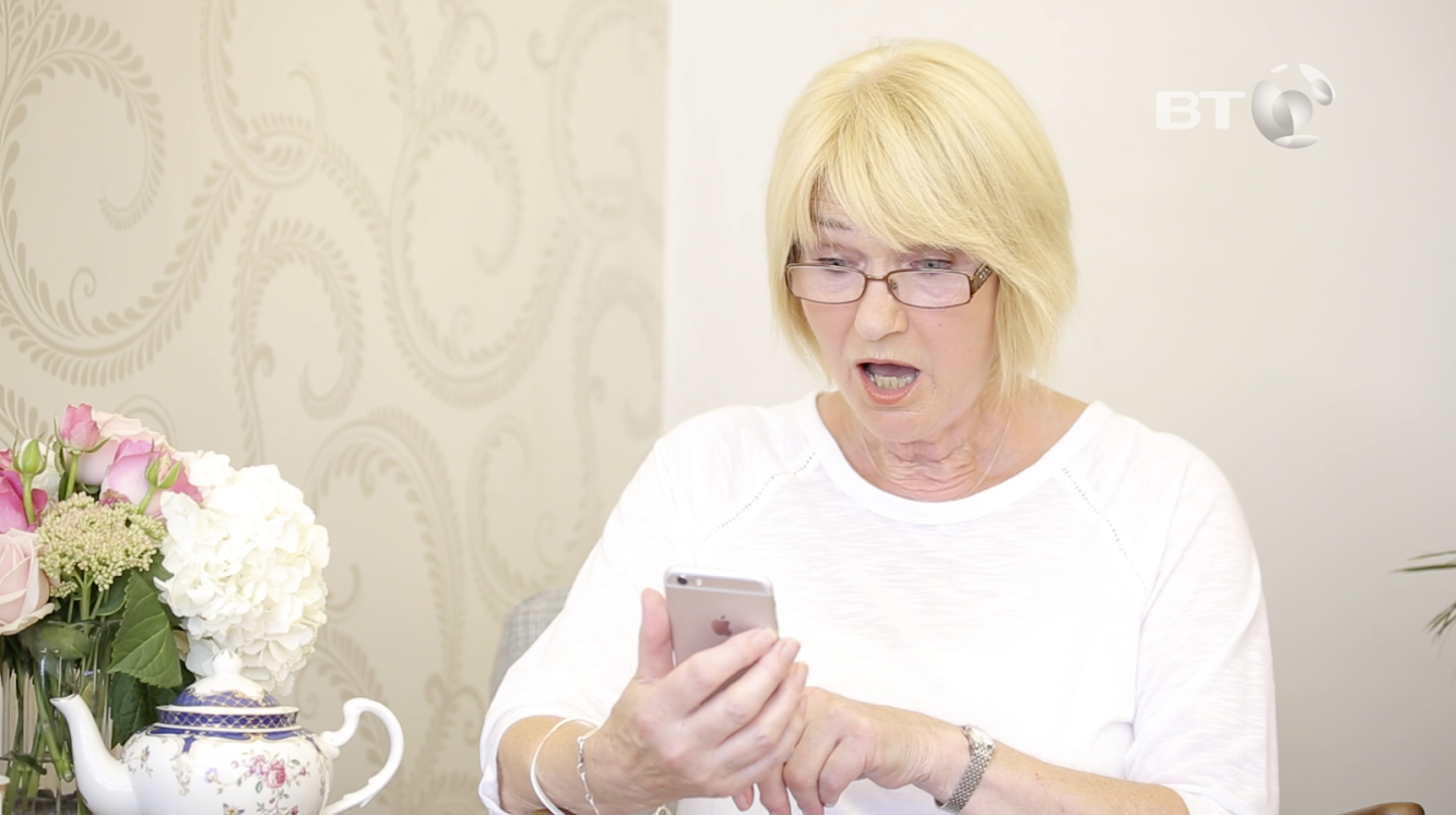 Grannies try Snapchat in hilarious new video from BT