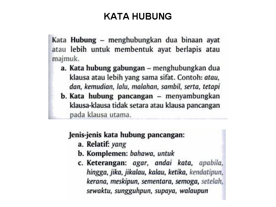 Bahasa Melayu Tingkatan 2: KATA HUBUNG