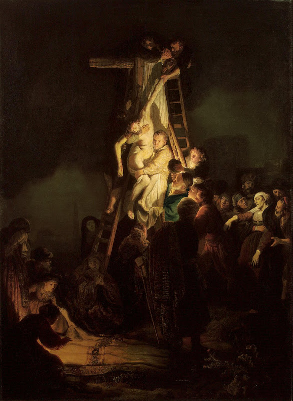 Descent from the Cross by Rembrandt Harmenszoon van Rijn - Christianity, Religious Paintings from Hermitage Museum