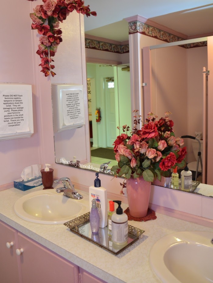 Super Pink 80s Church Bathroom