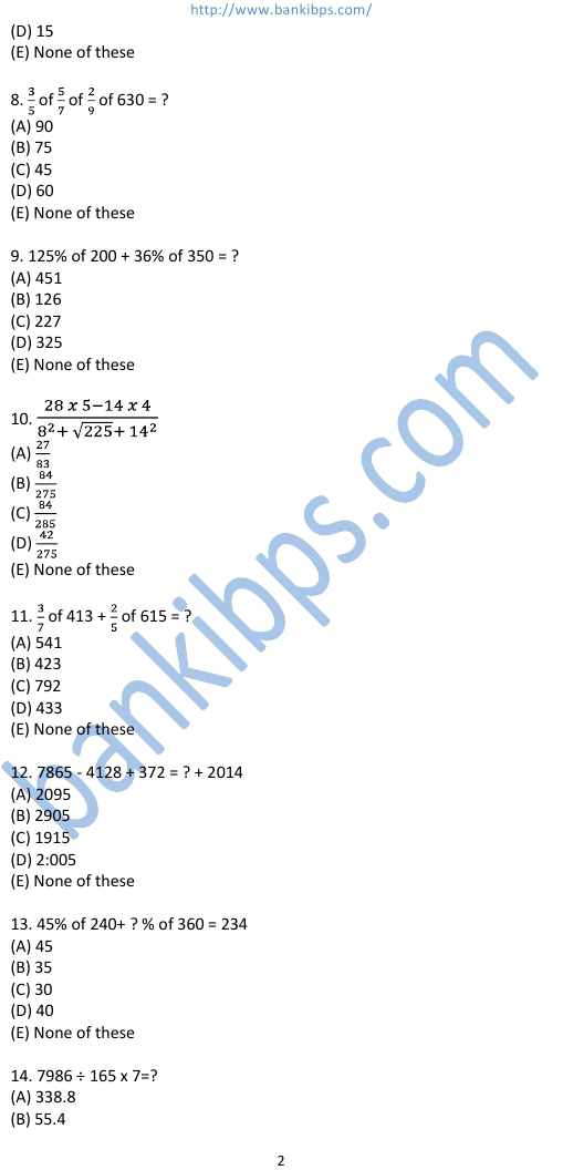 bank aptitude tests