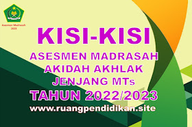 Kisi-kisi Asesmen Madrasah Akidah Akhlak Jenjang MTs Tahun 2023 
