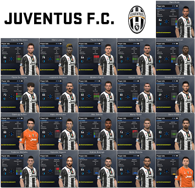 Ultigamerz Pes 2017 Juventus Face Pack V10