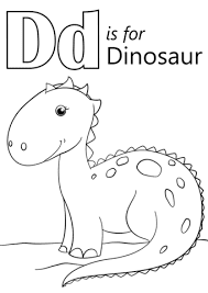 Dd For Dinosaur Coloring Sheet Aplhabet