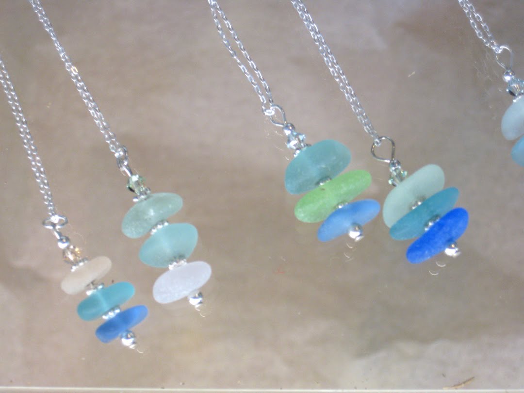  Glass Earrings on Seafarer Gift Shop  New Beach Glass Jewelry Just In