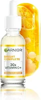 Garnier Vitamin C + Booster Face Serum For Skin Brightening and Anti-Dark Spots with 30X Vitamin C, 2% Niacinamide and BHA | Brighter Skin in Just 3 days | Suitable for Oily , Dry, Combination , Sensitive Skin | For Men and Women | 30ml