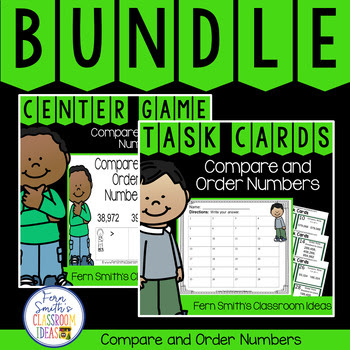 Fourth Grade Go Math 1.3 Compare and Order Numbers Bundle #FernSmithsClassroomIdeas