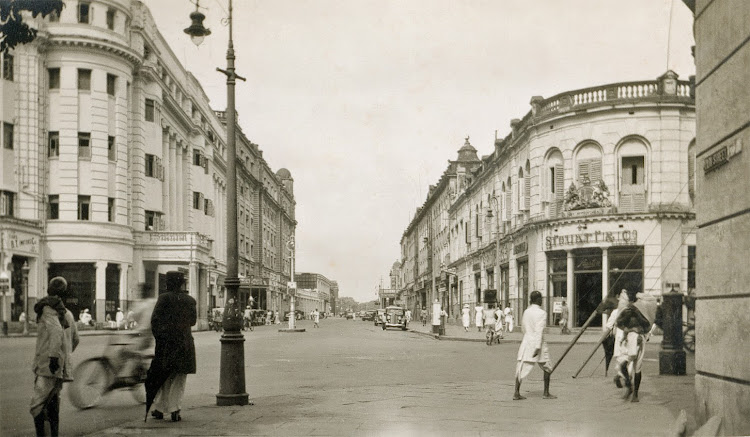 Park Street in Calcutta (Kolkata) - c1930's