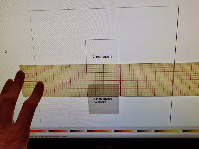 Measuring the screen version of a 2 inch square