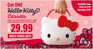 Hello Kitty Carrier Only at RM29.99 (27 November 2019)