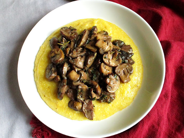 Creamy Polenta with Sautéed Mixed Mushrooms