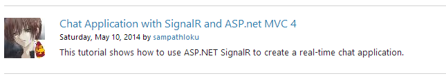 Chat Application with SignalR and ASP.net MVC 4