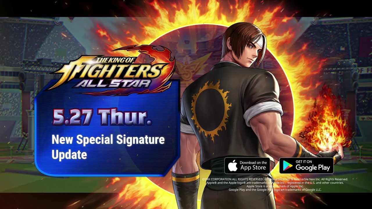 SEE WHO IS STRONGER IN THIS BURNING DREAM MATCH UPDATE, AS SPECIAL SIGNATURE KYO AND IORI ARRIVE IN THE KING OF FIGHTERS ALLSTAR