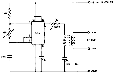 Inverter as High Voltage low Current Source Circuit Diagram