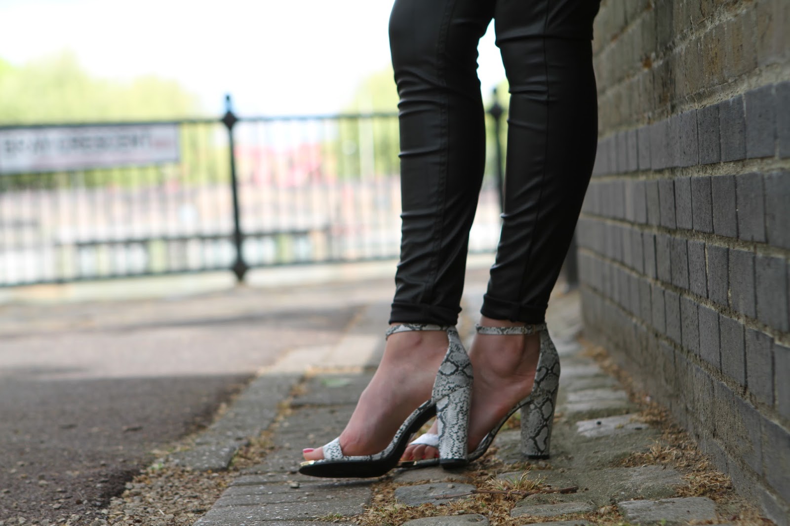 Linzi Nessy snakeskin heels