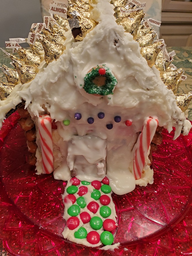 this is how to make a candy house out of cardboard for Christmas