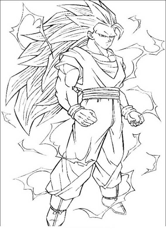 imagenes de goku fase 3 para colorear - CÓMO DIBUJAR A GOKU DIBUJAR A GOKU SSJ3 