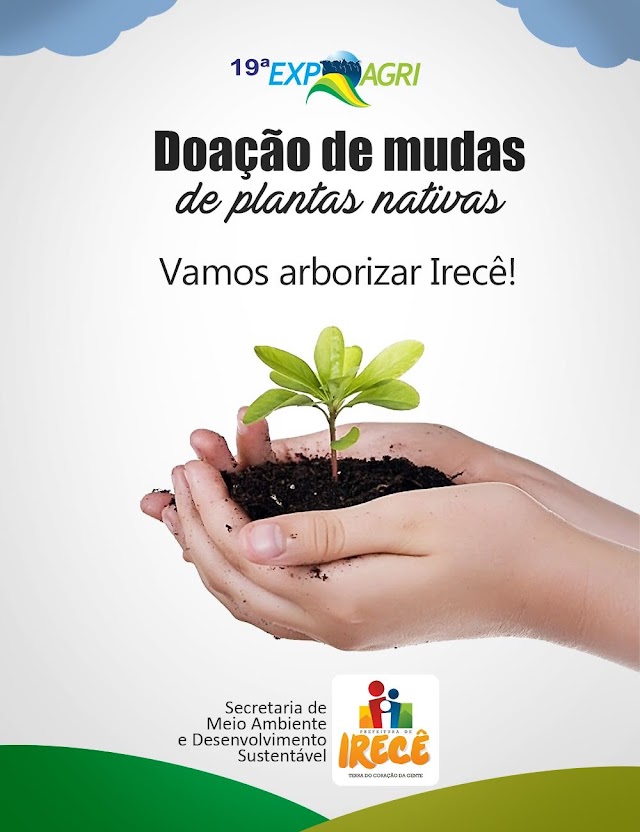 Haverá doação de mudas na Expoagri, vamos arborizar Irecê