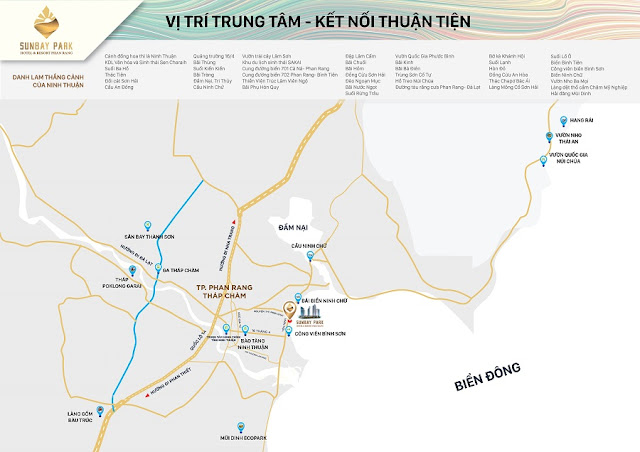 Vị trí dự án căn hộ Sunbay Park Hotel & Resort Phan Rang - Ninh Thuận