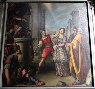 Cappella Strozzi Pompeo Caccini, martirio di Santa Lucia, 1609