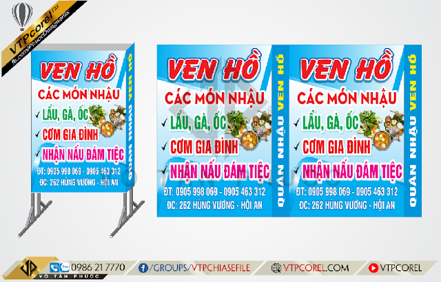 Bảng hiệu Quán nhậu Ven hồ