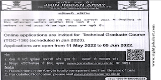 Technical Graduates Course Engineering Degree Jobs in Indian Army