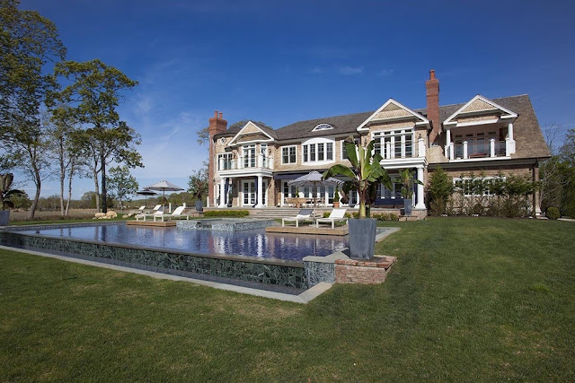 Traditional home Sag Harbor mansion Peconic Bay