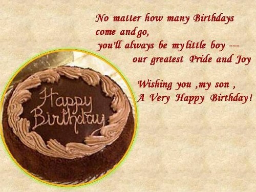 happy birthday cake images for son with quotes