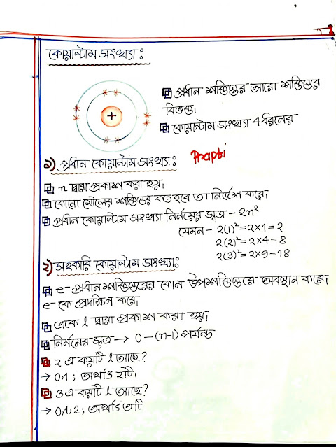 ৯ম ও ১০ম শ্রেণির রসায়নের ৩য় অধ্যায়ের হ্যান্ড নোট