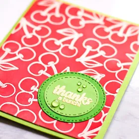 Sunny Studio Stamps: Fresh & Fruity Cherry Thanks A Bunch Card by Angela