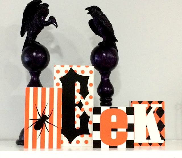 How to Create a Spooky Halloween Mantel on a budget.