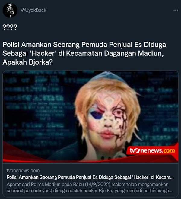 Hacker Bjorka menyebut klaim pemerintah telah menemukan identitasnya tidak benar dan hany Bjorka Bantah Klaim Pemerintah Indonesia Telah Menangkap Dirinya, WADUH Korban Salah Tangkap Nih Pak Mahfud?