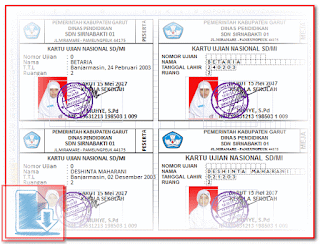 Aplikasi Cetak Kartu Ujian Siswa SD SMP SMA Format Excel