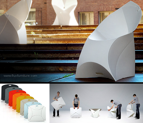 Flux folding chair. Origami efficiency by Flux Furniture