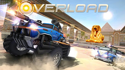 Download Overload: 3D MOBA car shooting MOD APK v1.0 Game Online Terbaru 2017 Gratis