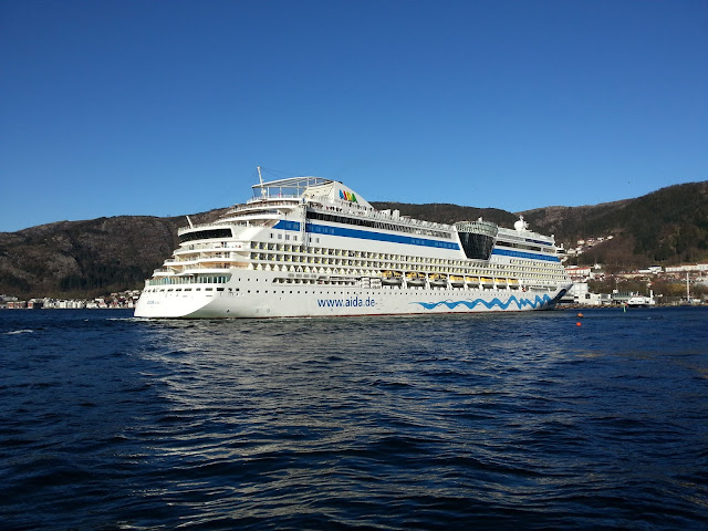 Cruise ship AIDAluna in Bergen, Norway