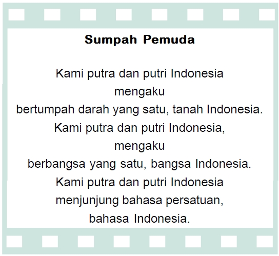 Isi/Bunyi Teks Naskah Ikrar Sumpah Pemuda 28 Oktober 1928 