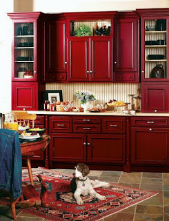 Ideias para Decorar uma Cozinha em Vermelho, num Estilo Rústico