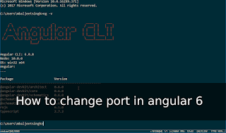 how to change port in angular 6