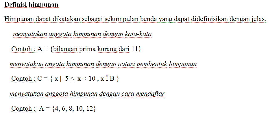 HIMPUNAN - MATEMATIKA