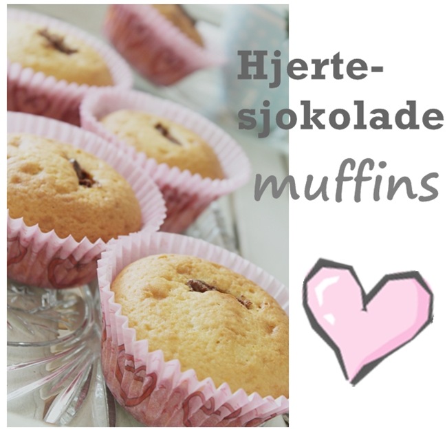 hjerte sjokolade muffins